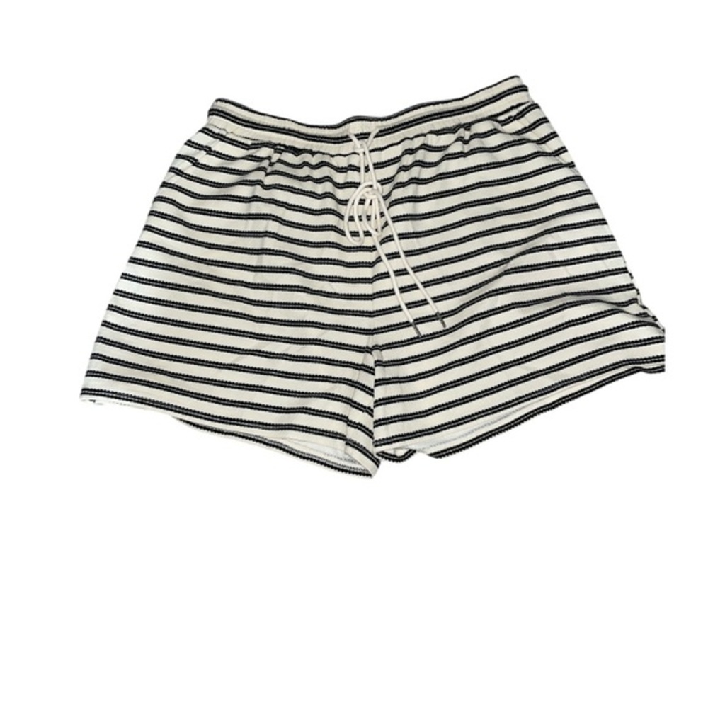 Polagram Madeline Navy & Beige Striped Shorts
